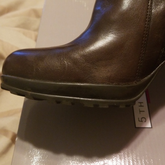 5TH AVENUE, Dark Brown Leather, Boots, NWOT - Picture 7 of 8